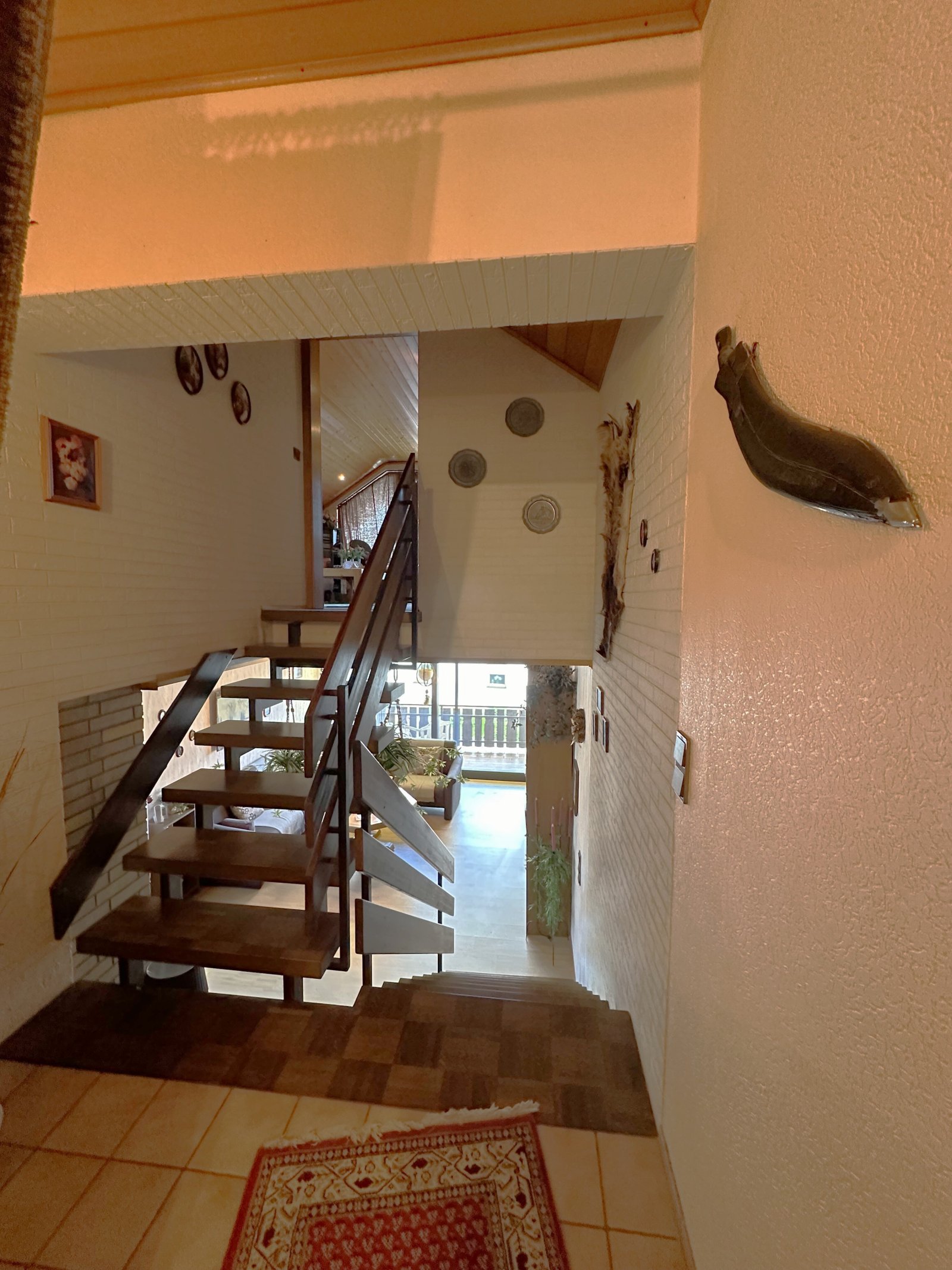 Treppe zum Studio und Wohnzimmer